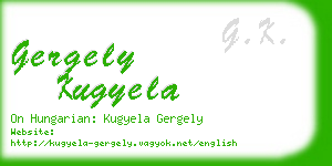 gergely kugyela business card